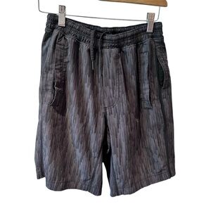 Lululemon Pace Breaker Shorts Mens Size S Lined Geometric‎ Gray Gym
